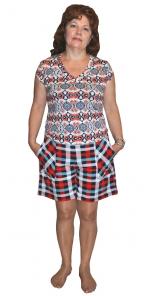 Шорты оптом трикотажные Н-042, трикотаж оптом