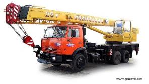 КС 55713-1 автокран 25т с гуськом. (КАМАЗ-65115)