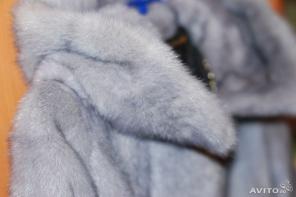 Шуба "Sapphire" голубая норка идеальное состояние