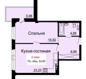 продам 2 и\п 56кв.м по Урицкого 24=3100т.р.