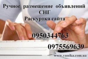 Ручное размещение объявлений СНГ Отчет Раскрутка сайта