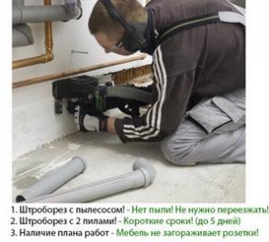 Электромонтаж под ключ! Без пыли, без предоплаты.