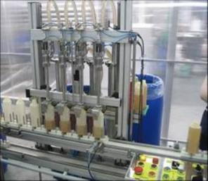 Линия розлива жидких продуктов во флаконы