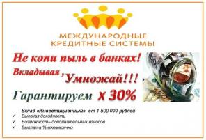 Вклад Инвестиционный до 30 процентов годовых
