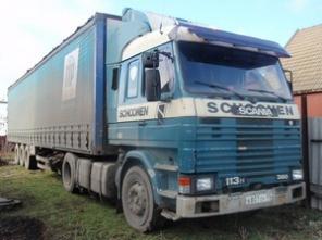Тягач скания R113М + полуприцеп VAN hool "штора"