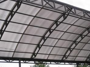 Навесы из поликарбоната, гаражи, ангары.