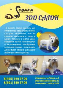 Стрижка собак и кошек в Балашихе Зоосалон "Собака"