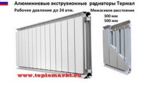 Алюминиевые радиаторы отопления Термал (Россия)