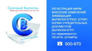 Заказать срочную выписку из ЕГРЮЛ, копию Устава.
