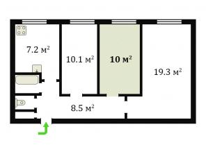 Продажа комнаты в 3-к. кв., Невский р-н, СПб