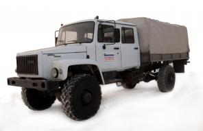 Автомобиль со сдвоенно пятиместной кабиной