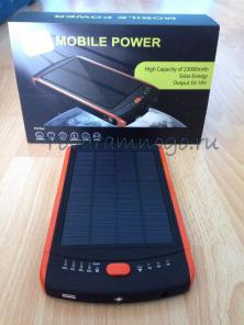 Внешний аккумулятор на солнечной батарее 23000 mAh