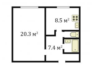 Продажа 1-к. кв. 40 кв.м, Приморский, СПб