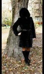 Эксклюзивная норковая шуба BLACK NAFA