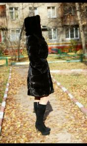 Эксклюзивная норковая шуба BLACK NAFA