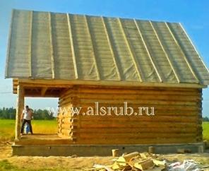 Сруб дома 6*6+2м, свои делянки хвойного леса