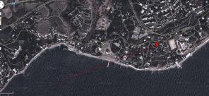 Земельный участок на берегу моря в Алупке. Крым, Ялта.