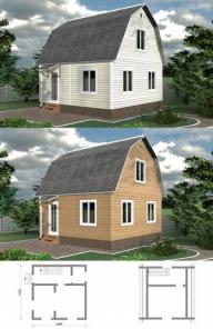 Надежный каркасный дом, 6x6м