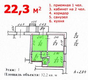 Готовый офис с мебелью и оргтехникой, 22м² у метро