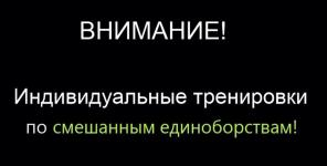 Индивидуальные тренировки по единоборствам.