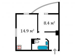 Продам 1-к. квартиру 34 кв.м в СПб, Бутлерова, 40. Хороший ремонт.
