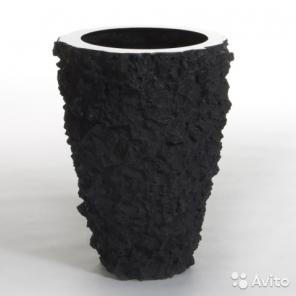 Кашпо vase buoy lava black, D52xH70