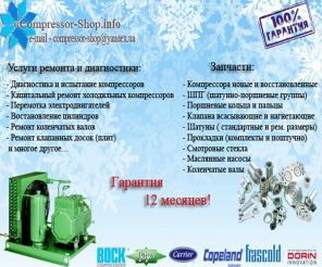 Запчасти к промышленным холодильным компрессорам.