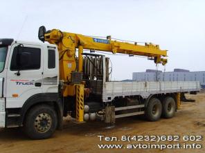 Грузовик с КМУ Hyundai 2007г, борт 15т, стрела 10т.