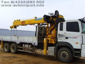 Грузовик с КМУ Hyundai 2007г, борт 15т, стрела 10т.