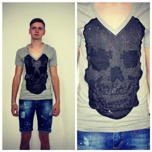 Футболка Phillip Plein мужская. Стразы сваровски