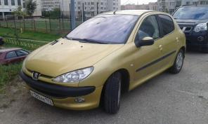 Peugeot 206 золотой хетчбэк 5 дверей, 2006 г.