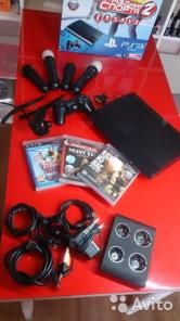 PlayStation PS3 SuperSlim 500gb + Move + 17 игр