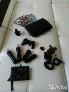 PlayStation PS3 SuperSlim 500gb + Move + 17 игр
