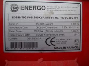 Дизельная электростанция 200 квт ENERGO