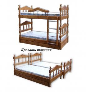 Кровати одно, двух, трехъярусные; шкафы, прихожие, кухни, комоды, диваны, столы, стулья из дерева.
