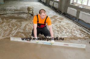 Полусухая стяжка пола за 1 день