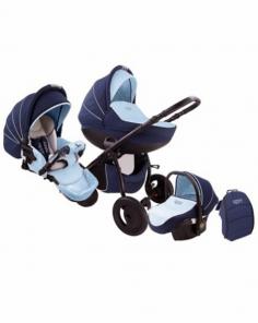 Коляска 3 в 1 Zippy Sport Plus серо-бирюзовая