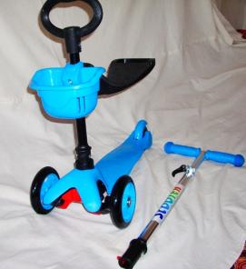 Самокат трёхколёсный 3 в 1 с сиденьем новый Scooter