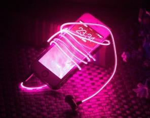 Светящиеся наушники Glow с EL свечением