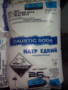 Натр едкий (сода каустическая) меш. 25 кг. (ГОСТ "гранула")