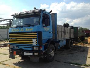 SCANIA 113/360 с манипулятором HIAB-140 и прицепом МАЗ