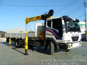 Грузовик с КМУ Daewoo Ultra 2006г, борт 5 т, кран 6 т.