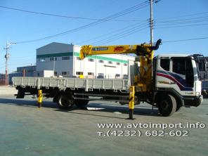 Грузовик с КМУ Daewoo Ultra 2006г, борт 5 т, кран 6 т.