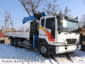Грузовик с КМУ Daewoo Ultra Novus 2004г, борт 20т, стрела 7т-НОВАЯ