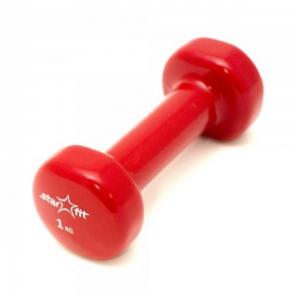 Гантель виниловая STARFIT DB-101 1 кг, красная
