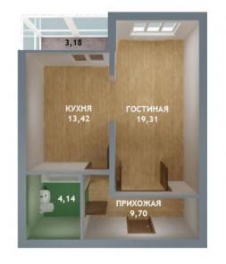 Продам 1-комнатную квартиру в новом доме
