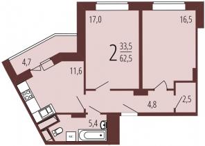 Продаю 1 к. квартиру 48м2