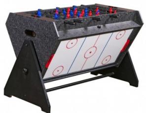 Игровой стол - трансформер «Vortex 3-in-1» (3 игры: аэрохоккей, футбол, бильярд, 127 х 78.7 х 86.4 см, серый)