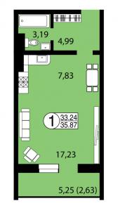 Продается 1 комн. квартира г. Красноярск.