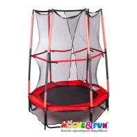 Батут домашний Moove&Fun с сеткой (1,38м) Артикул: MFT05R